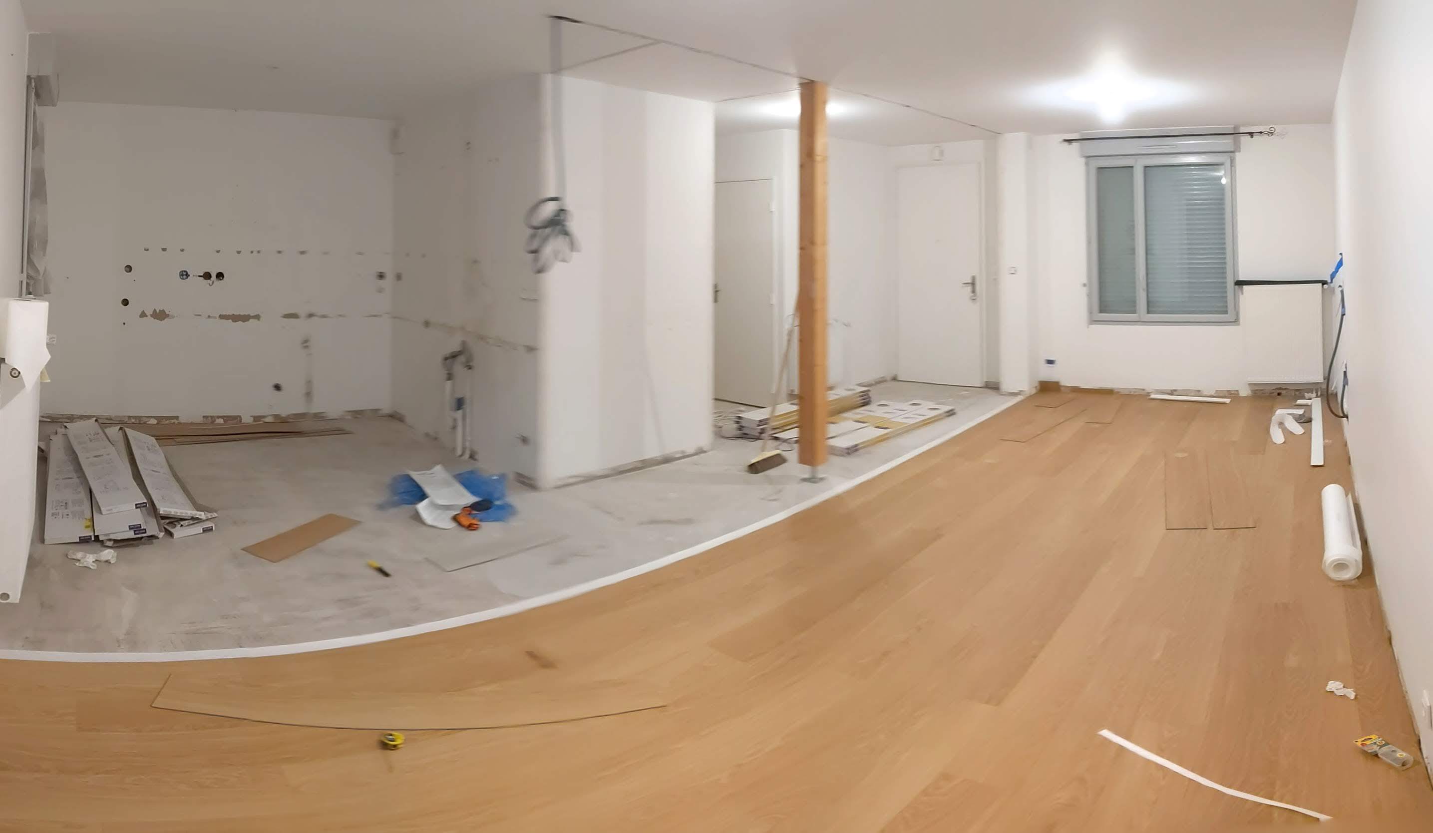 Installation of the new floor Installation of the new floor